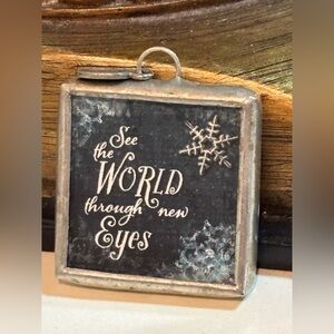 Jewel Kate Silver Inspirational Reversible Pendant Necklace